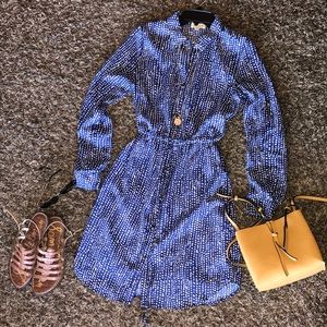 Maison Jules Long Sleeve Shirt Dress (S)